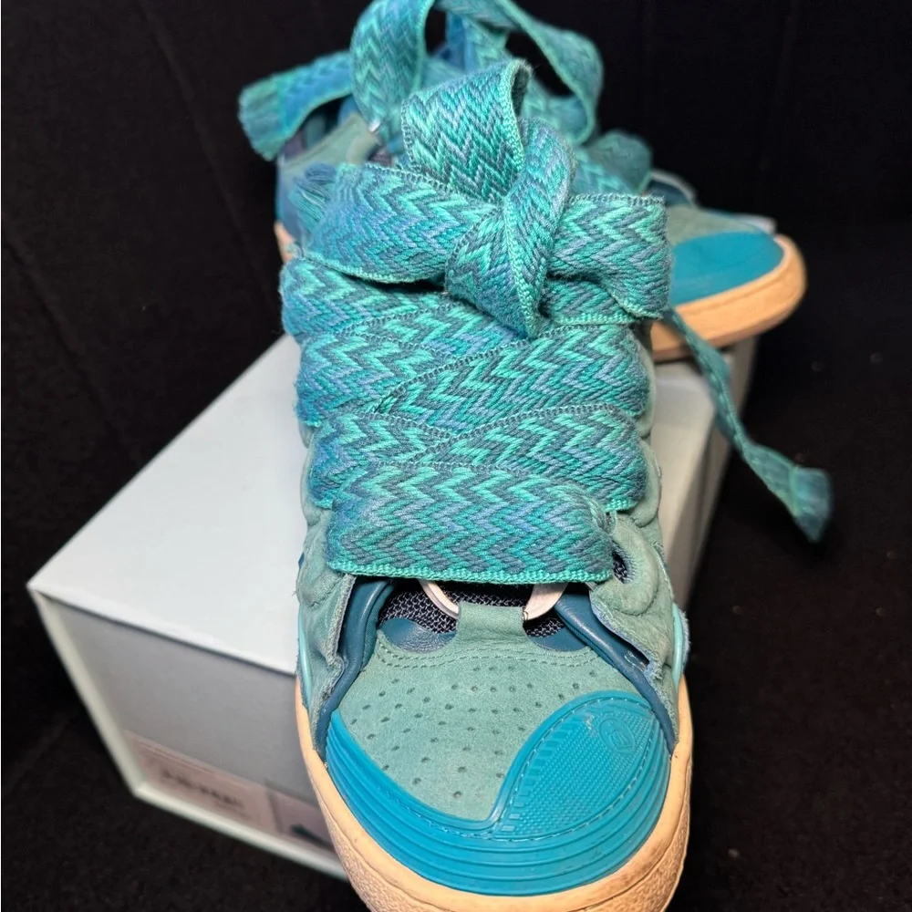 Women’s Lanvin curb sneakers turquoise - Picture 2 of 9